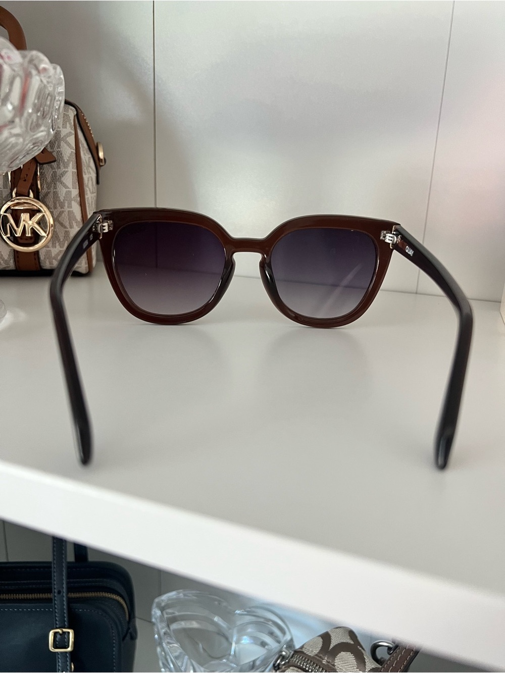 Quay Australia Brown Gradient Cat Eye Sunglasses - Picture 3 of 7